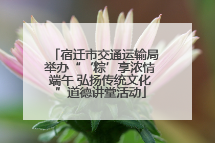宿迁市交通运输局举办“‘粽’享浓情端午 弘扬传统文化”道德讲堂活动